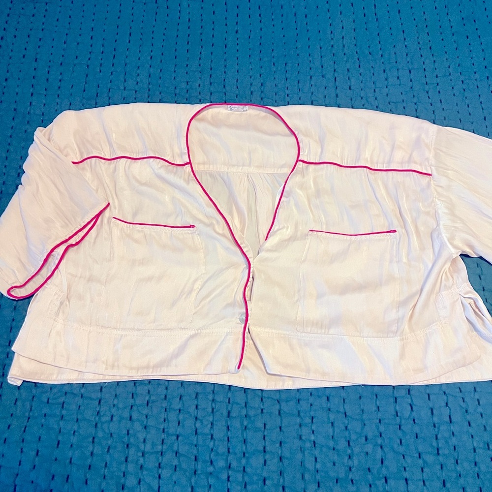 Free People Satin Pajama Top